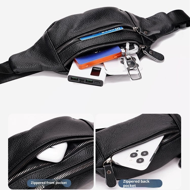 Carry Essentials Effortlessly with This Genuine Leather Crossbody Belt Bag