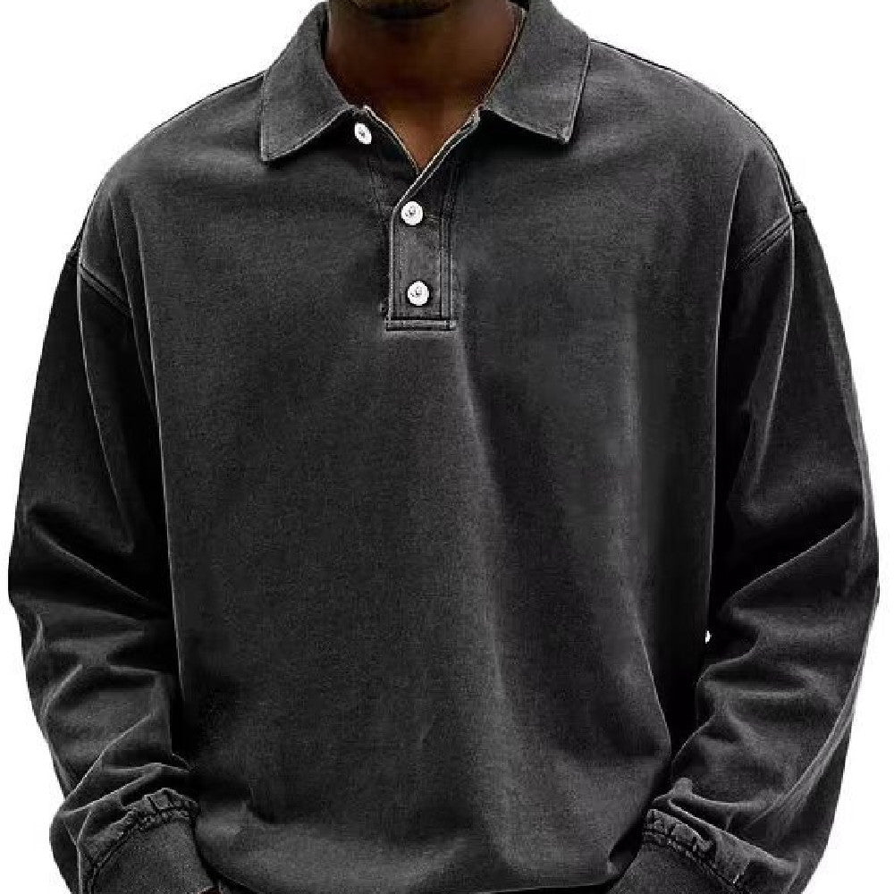 High-Quality Men’s Long-Sleeve Polo – Comfort Meets Style