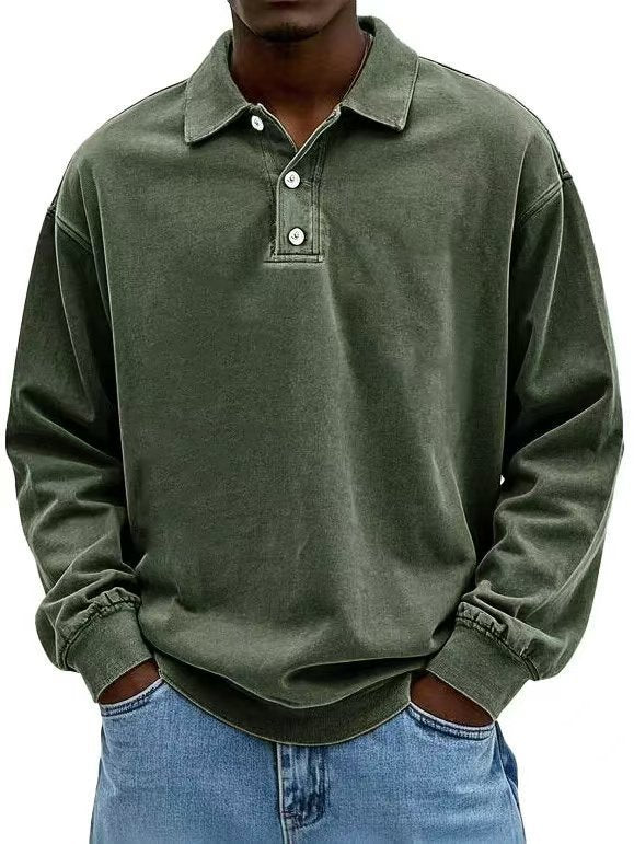 High-Quality Men’s Long-Sleeve Polo – Comfort Meets Style