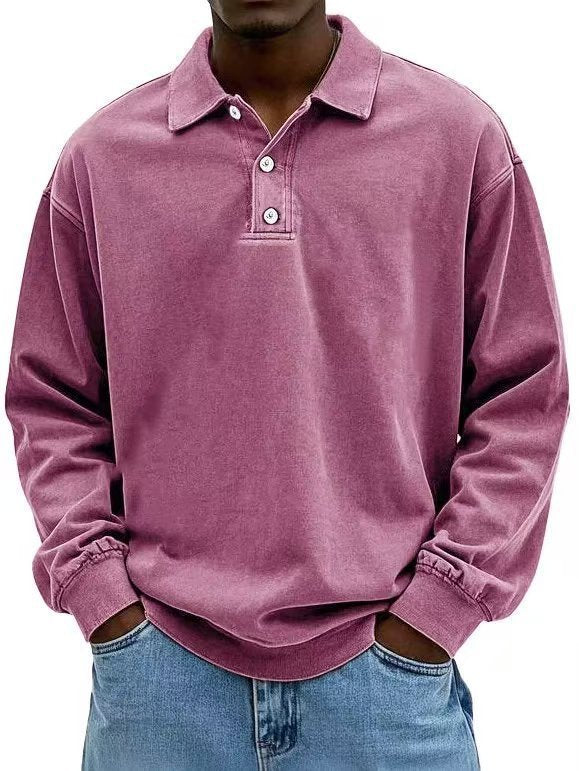 High-Quality Men’s Long-Sleeve Polo – Comfort Meets Style