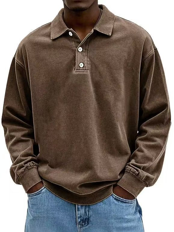 High-Quality Men’s Long-Sleeve Polo – Comfort Meets Style