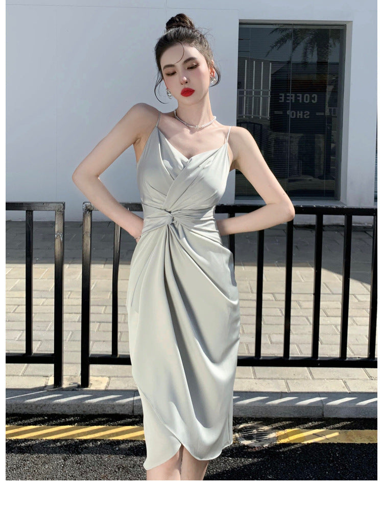 Chic and Sleek: Satin Slim Fit Slip Dress for Any Occasion