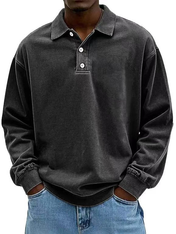 High-Quality Men’s Long-Sleeve Polo – Comfort Meets Style