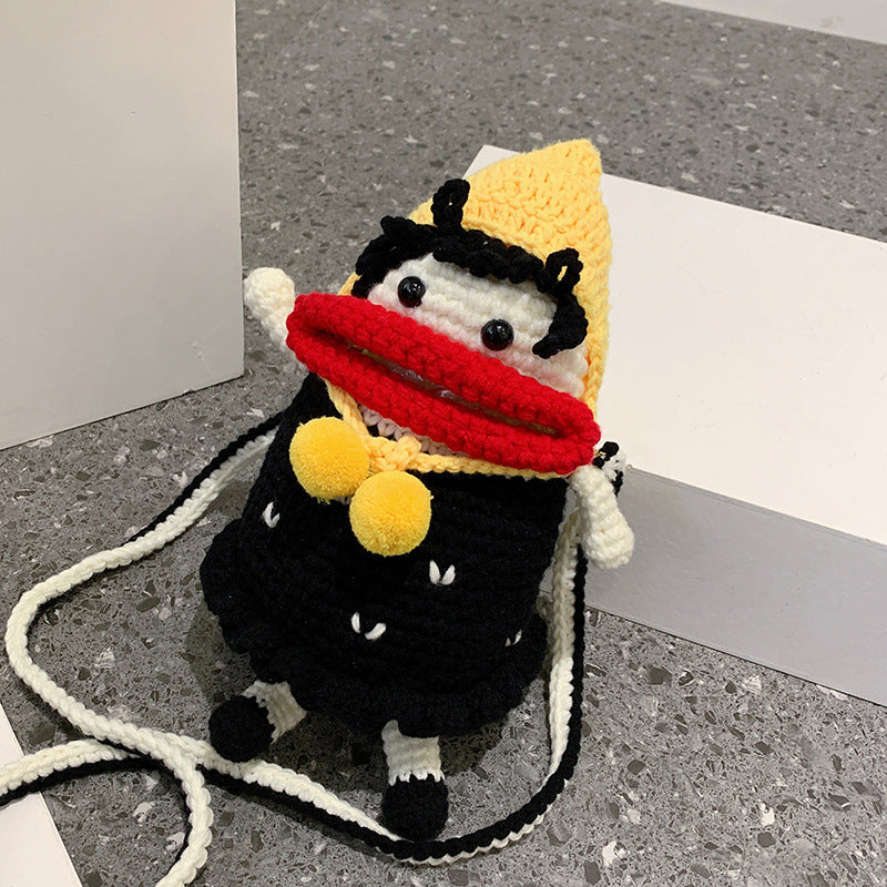 Carry Your Essentials in Style with Handmade Knitted Crossbody Bag