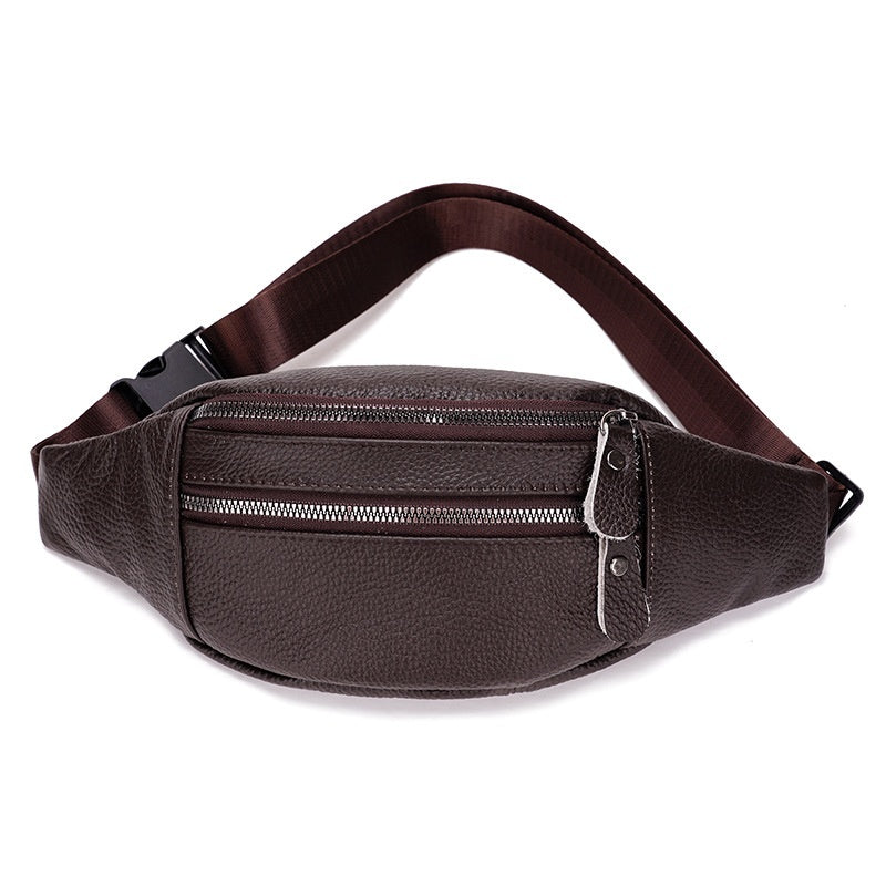 Carry Essentials Effortlessly with This Genuine Leather Crossbody Belt Bag