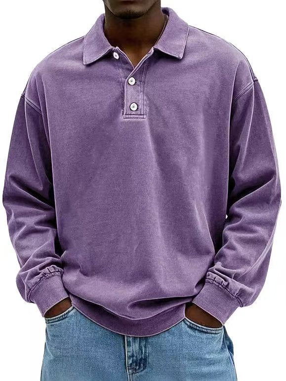 High-Quality Men’s Long-Sleeve Polo – Comfort Meets Style