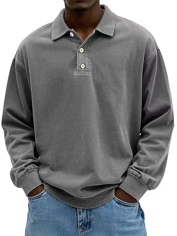 High-Quality Men’s Long-Sleeve Polo – Comfort Meets Style