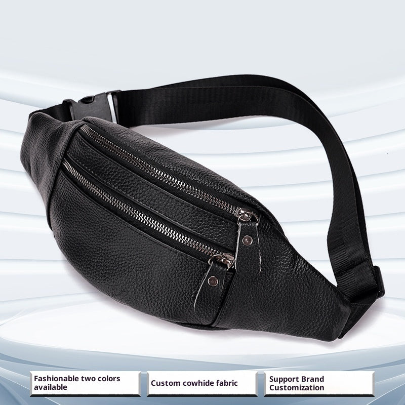 Carry Essentials Effortlessly with This Genuine Leather Crossbody Belt Bag
