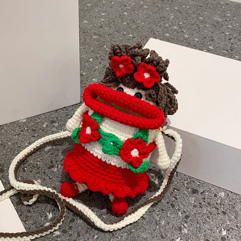 Carry Your Essentials in Style with Handmade Knitted Crossbody Bag