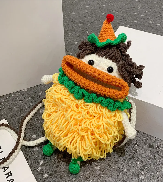 Carry Your Essentials in Style with Handmade Knitted Crossbody Bag