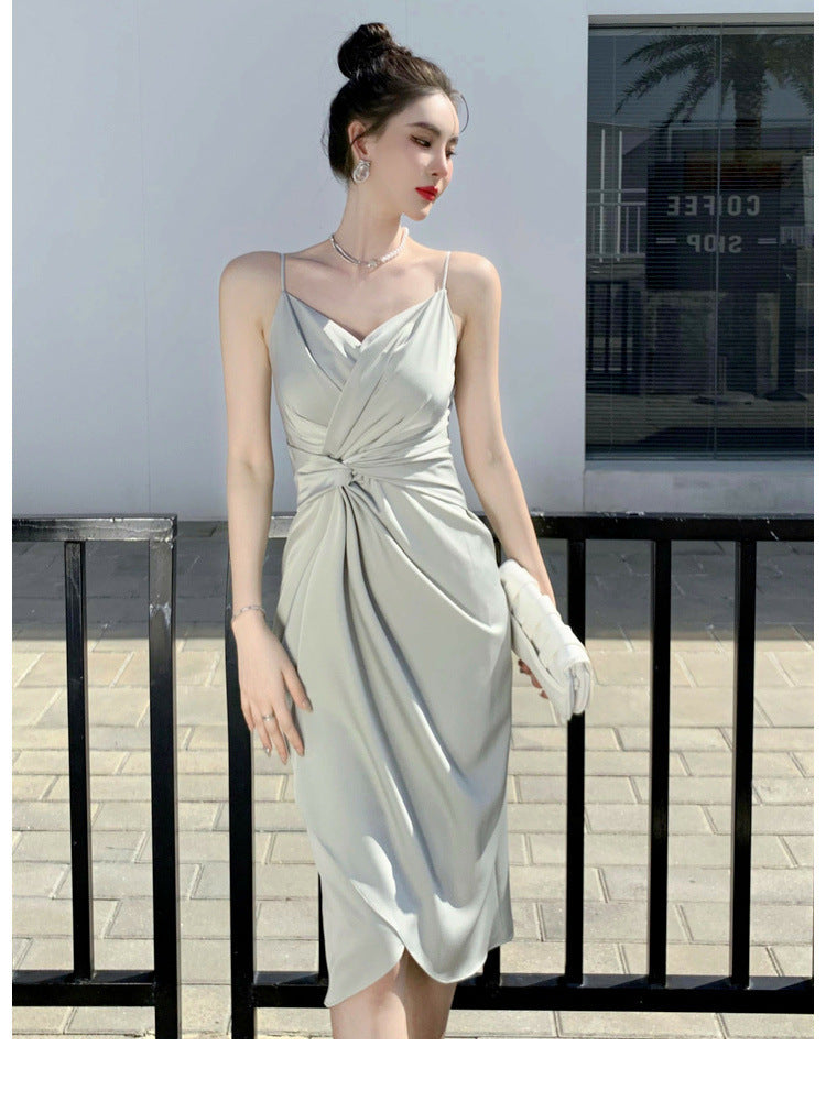 Chic and Sleek: Satin Slim Fit Slip Dress for Any Occasion