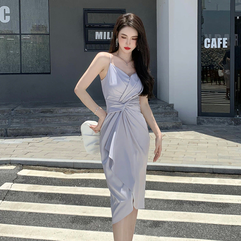 Chic and Sleek: Satin Slim Fit Slip Dress for Any Occasion