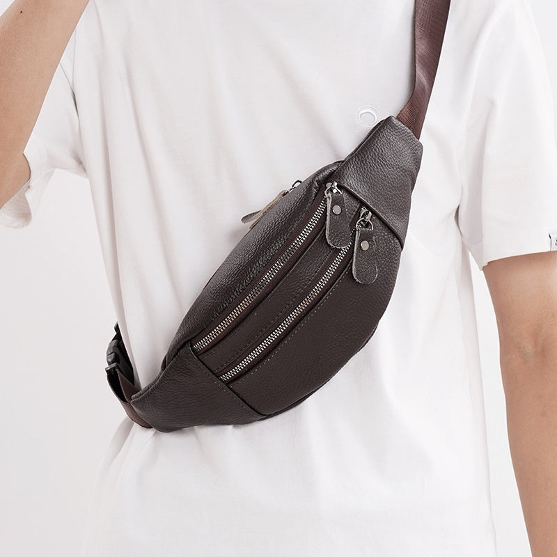 Carry Essentials Effortlessly with This Genuine Leather Crossbody Belt Bag