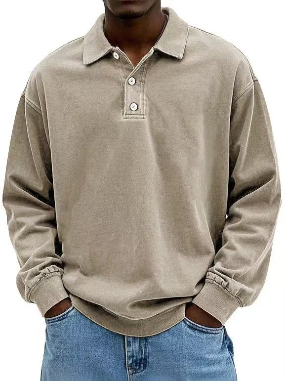 High-Quality Men’s Long-Sleeve Polo – Comfort Meets Style