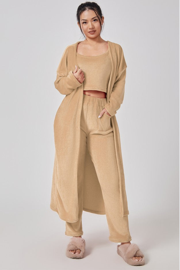 Stay Warm & Cute in This 3-Piece Pajama Set