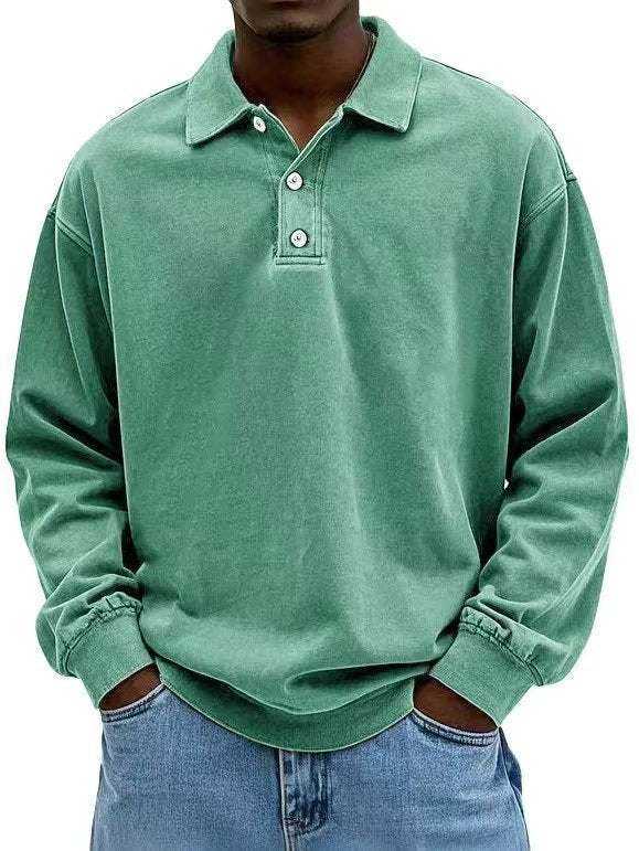 High-Quality Men’s Long-Sleeve Polo – Comfort Meets Style