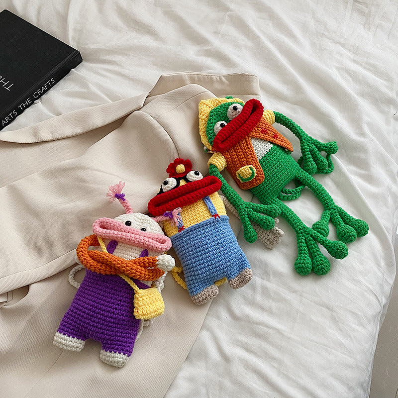 Carry Your Essentials in Style with Handmade Knitted Crossbody Bag